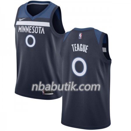 NBA Mænd Trøje Minnesota Timberwolves Jeff Teague 0 Nike 2017-18 Navy Swingman